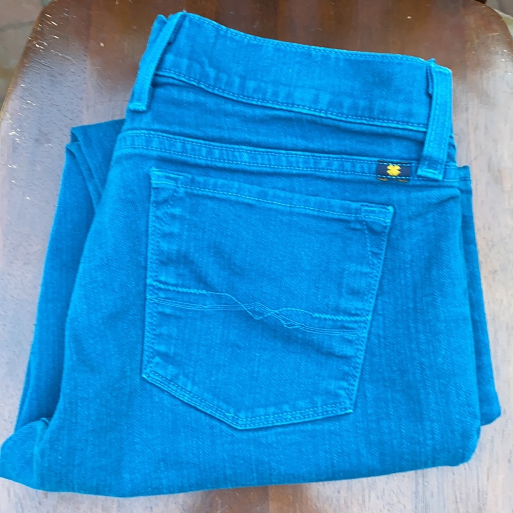 Turquoise Lucky Brand Charlie Skinny Ankle Jeans